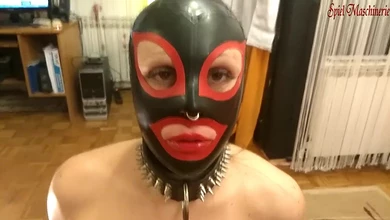 Семейка БДСМщиков отмечают рождество грубым трахом в рот в маске с окончанием внутрь